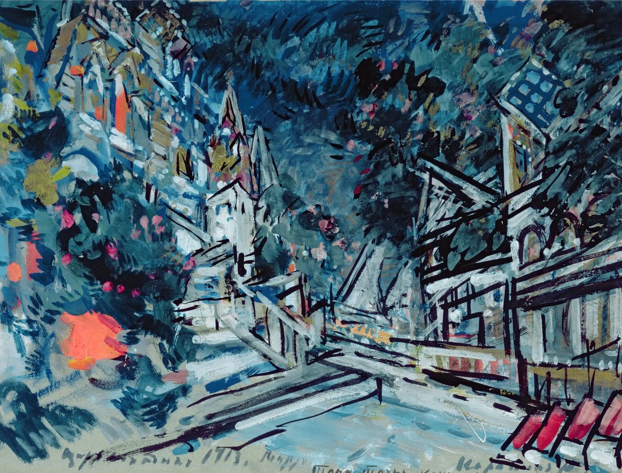 Konstantin Korovin - Bozzetto per l'opera La Fiaba dello Zar Saltan, di Nikolai Rimsky, Korsakov, 1913